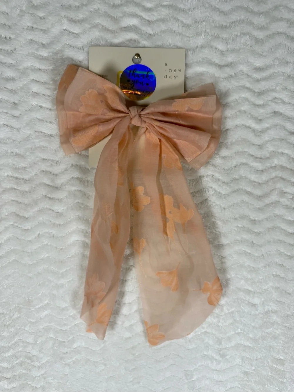 a new day Kids Scarf Scrunchie Trio – Pink, Peach & Light Blue